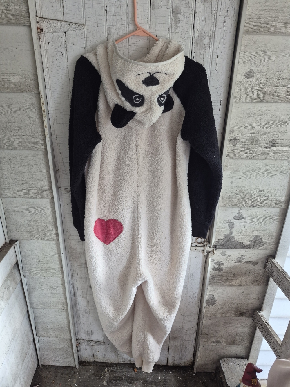 American Eagle Outfitters Cream Sherpa Zip-Up Onsie